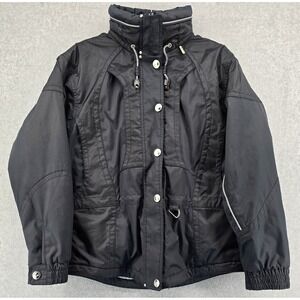 Vtg Marker Ski Jacket Womens Sz 8 Winter Olympics Salt Lake City 2002 Black Coat